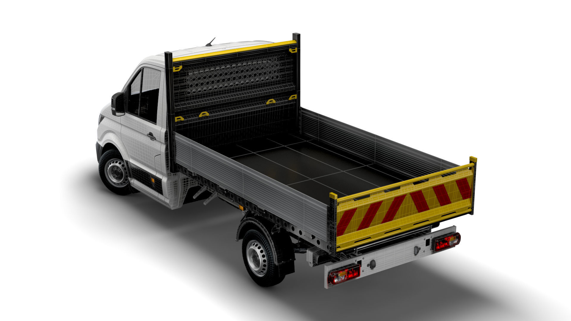 VW Crafter Single Cab Tipper 2021 3D model_3