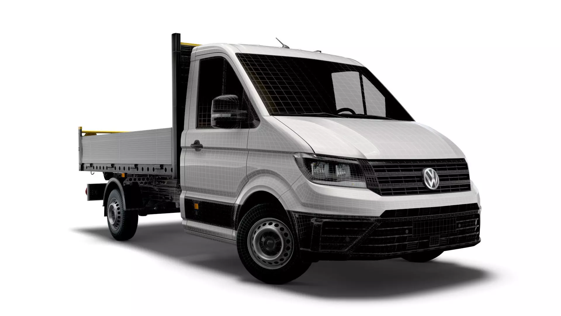 VW Crafter Single Cab Tipper 2021 3D model_0