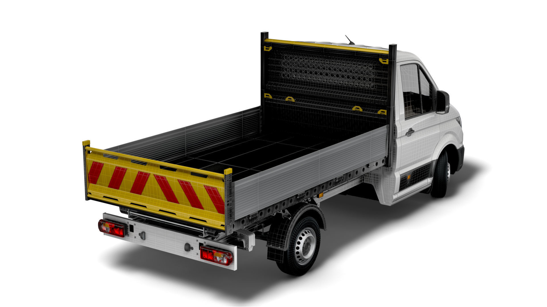 VW Crafter Single Cab Tipper 2021 3D model_2