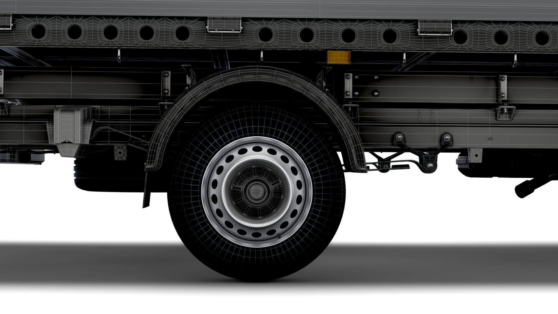 VW Crafter Single Cab Tipper 2021 3D model_8