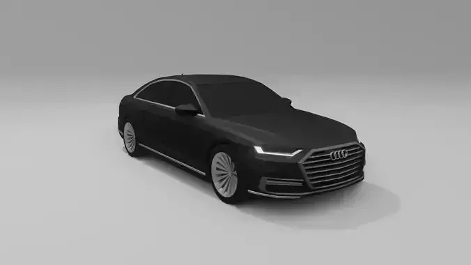 Audi A8 low poly 3D model