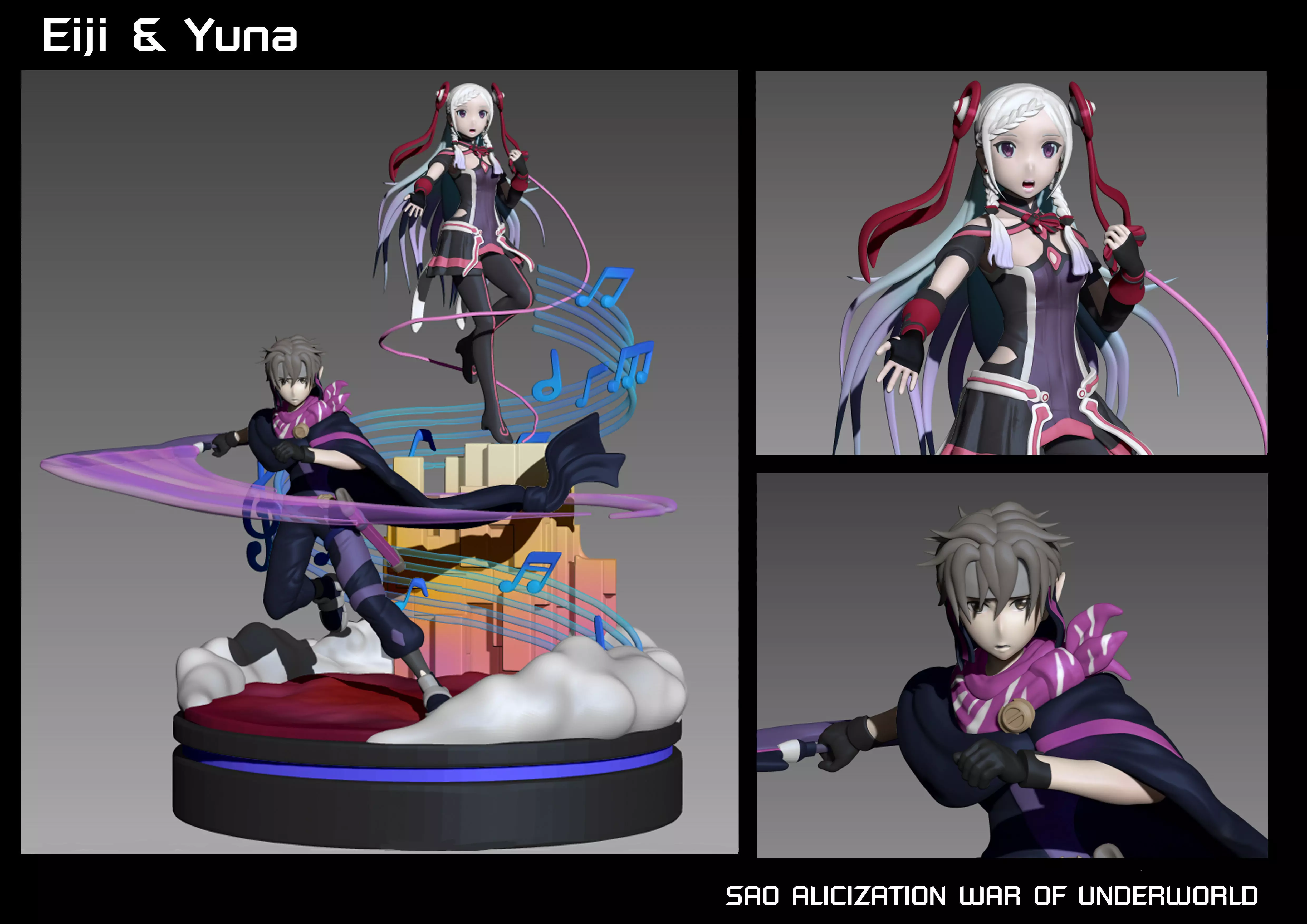 eiji and yuna 3D model 3D print model_0