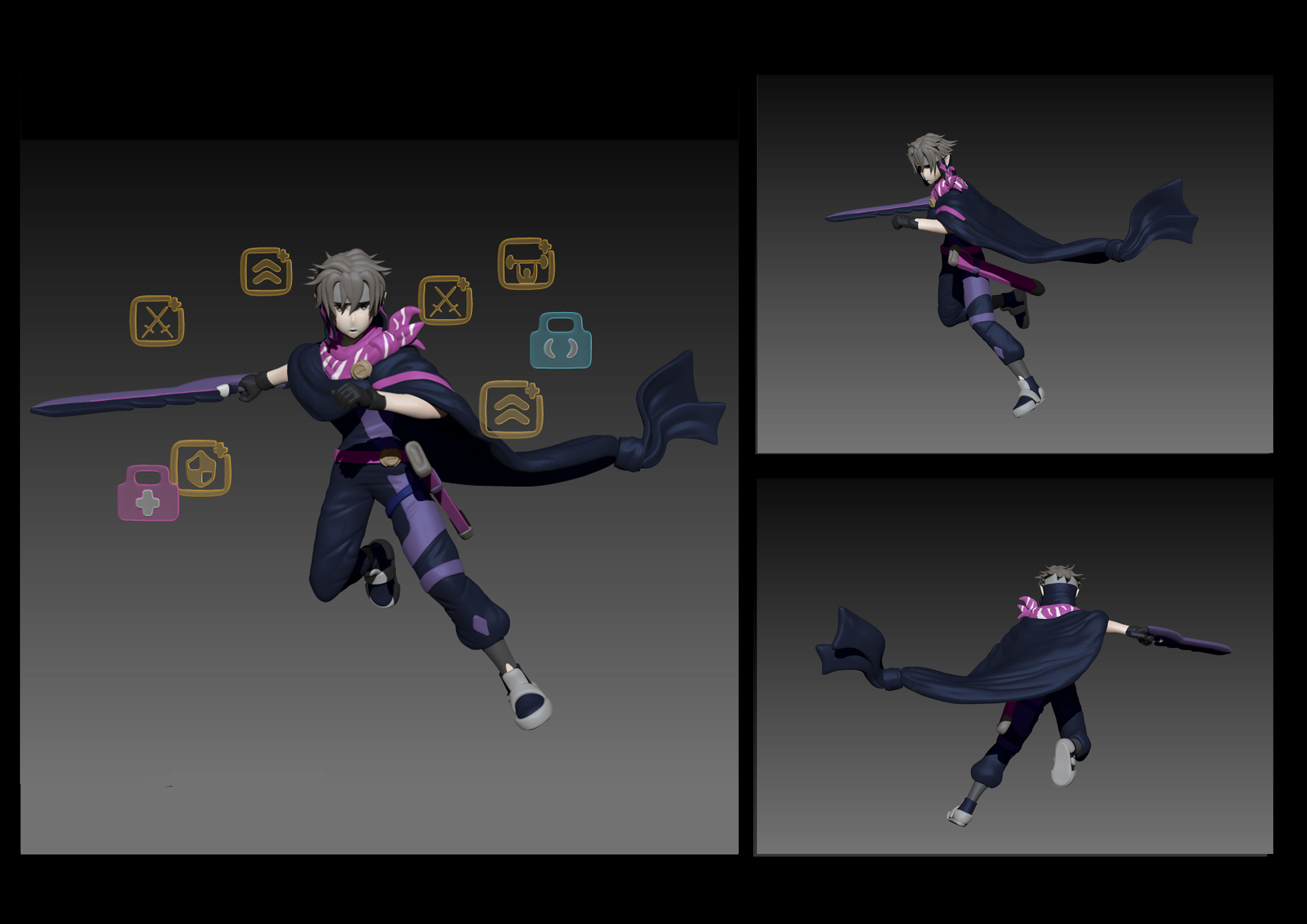 eiji and yuna 3D model 3D print model_1