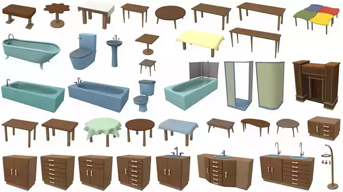 Cartoon furniture props pack vol 5