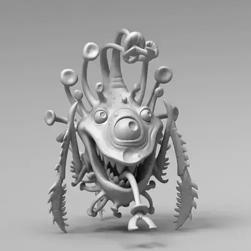 Funny coronavirus monster 3D print model