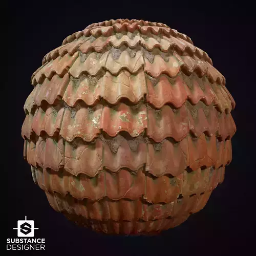 Roof Tiles PBR Seamless Material
