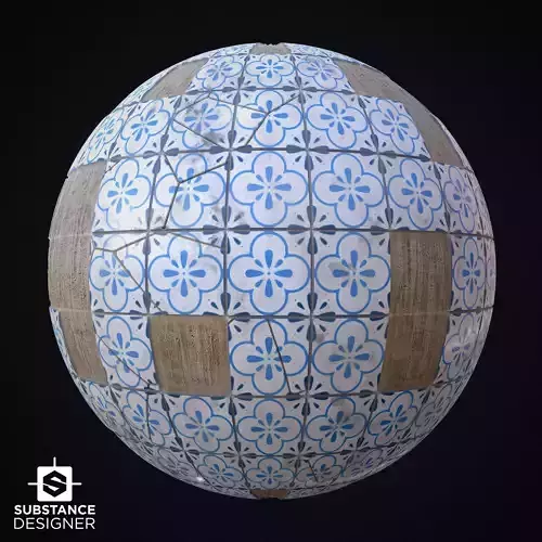 Old Portuguese tiles PBR Seamless texture Texture Old Portuguese tiles PBR Seamless texture Texture
