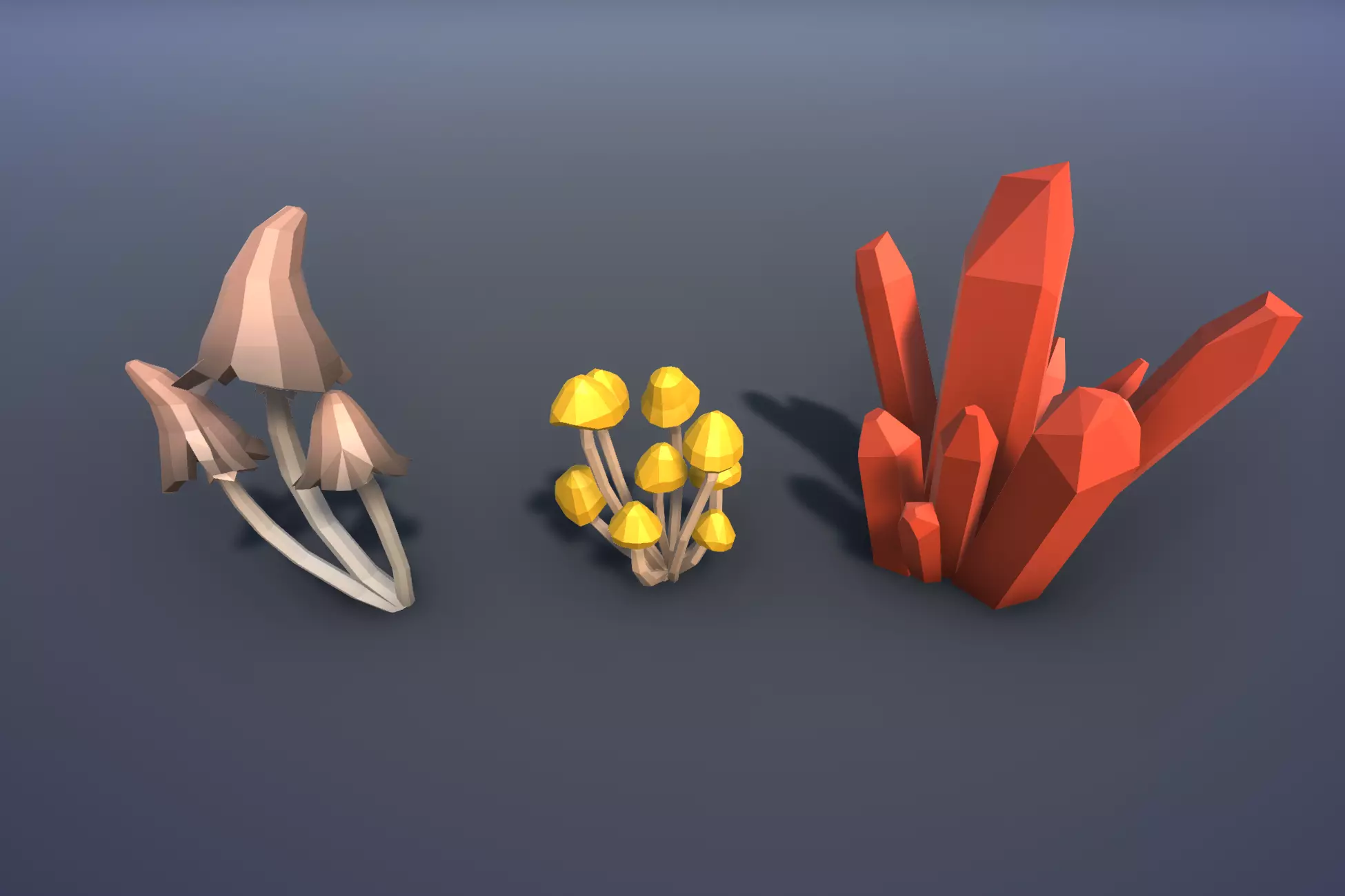 Free Mining Pack - Low Poly Ores and Gems and Tools and Props Free low-poly 3D model_9