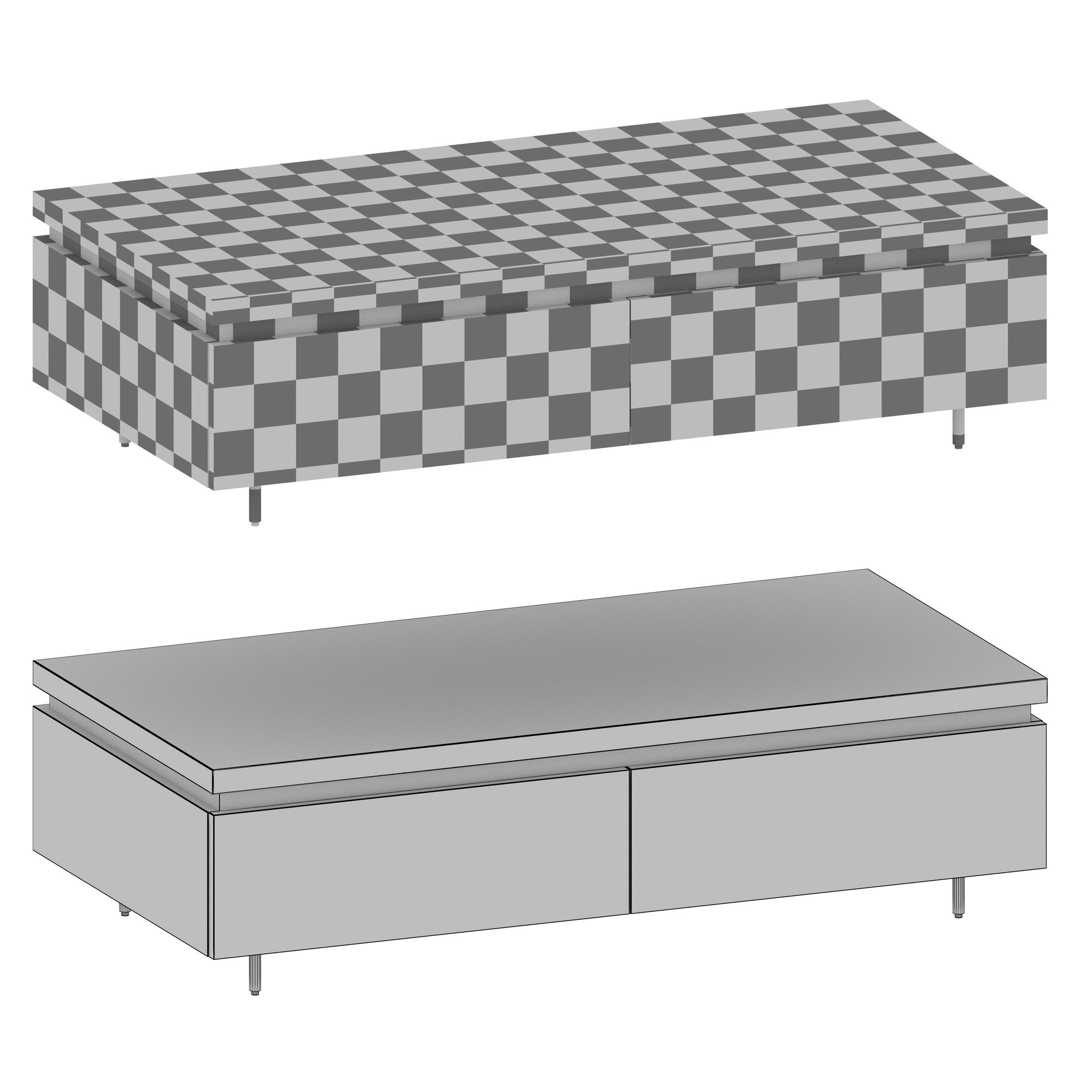 Whalen Coffee Table Crate and Barrel 3D model_10