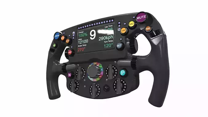 Car f1 steering wheel 4 min