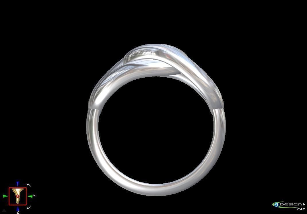 Entrella ring in sterling silver 3D model_2
