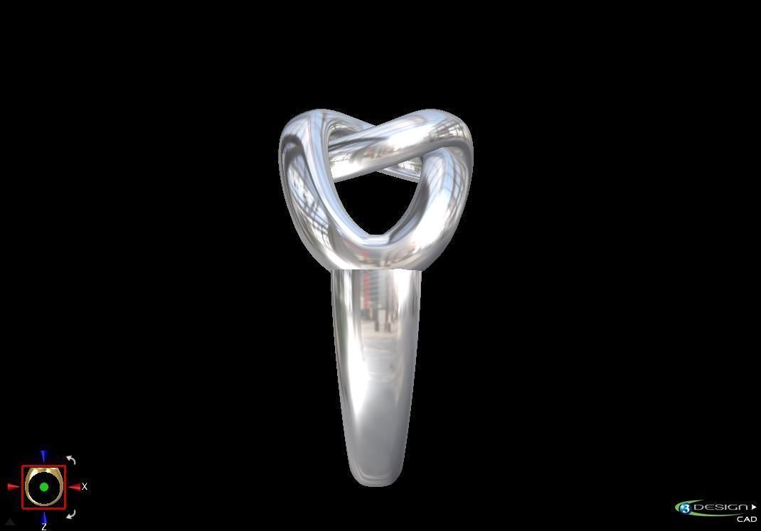 Entrella ring in sterling silver 3D model_1