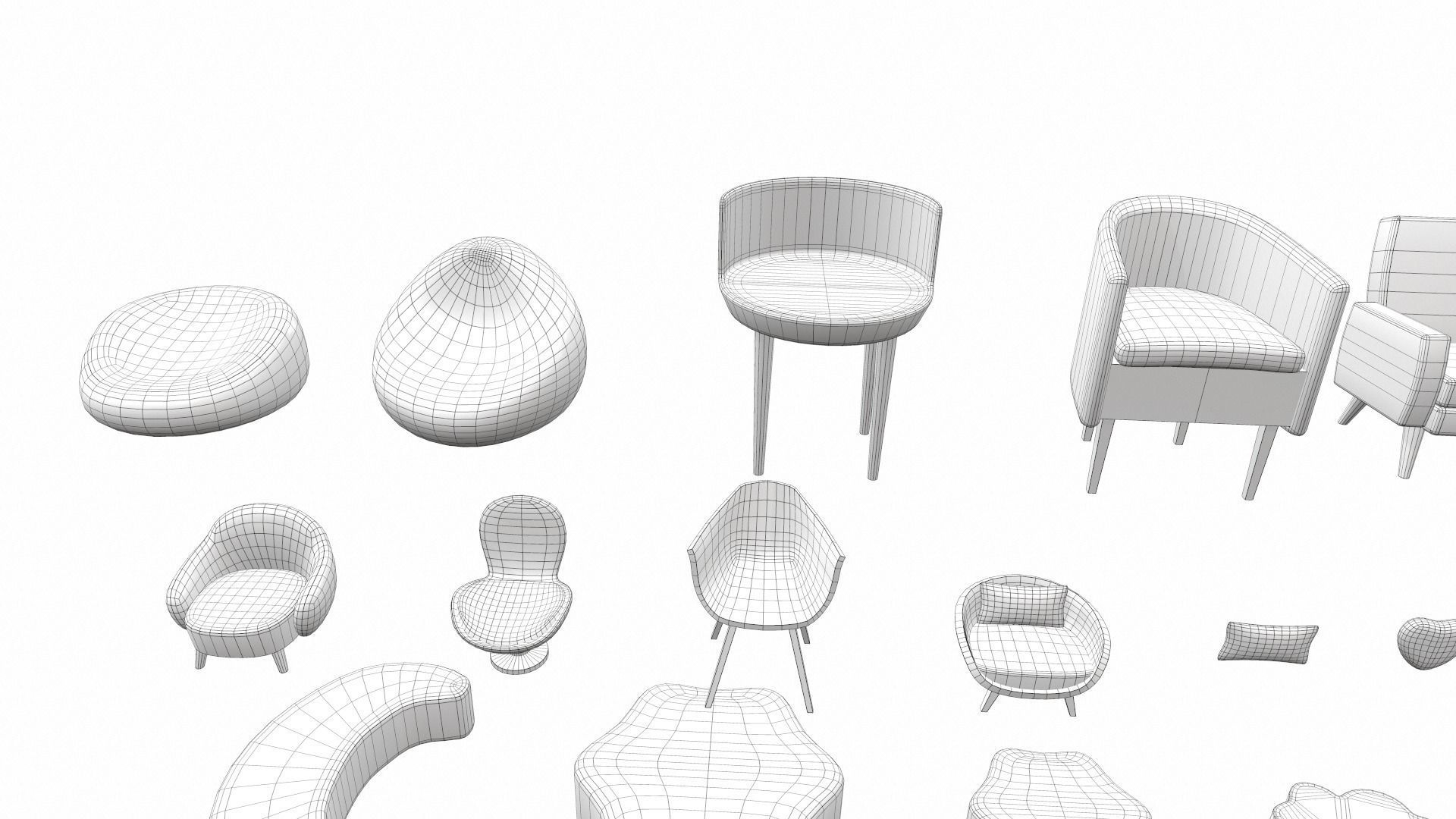 Cartoon furniture props pack vol 2 3D model_8