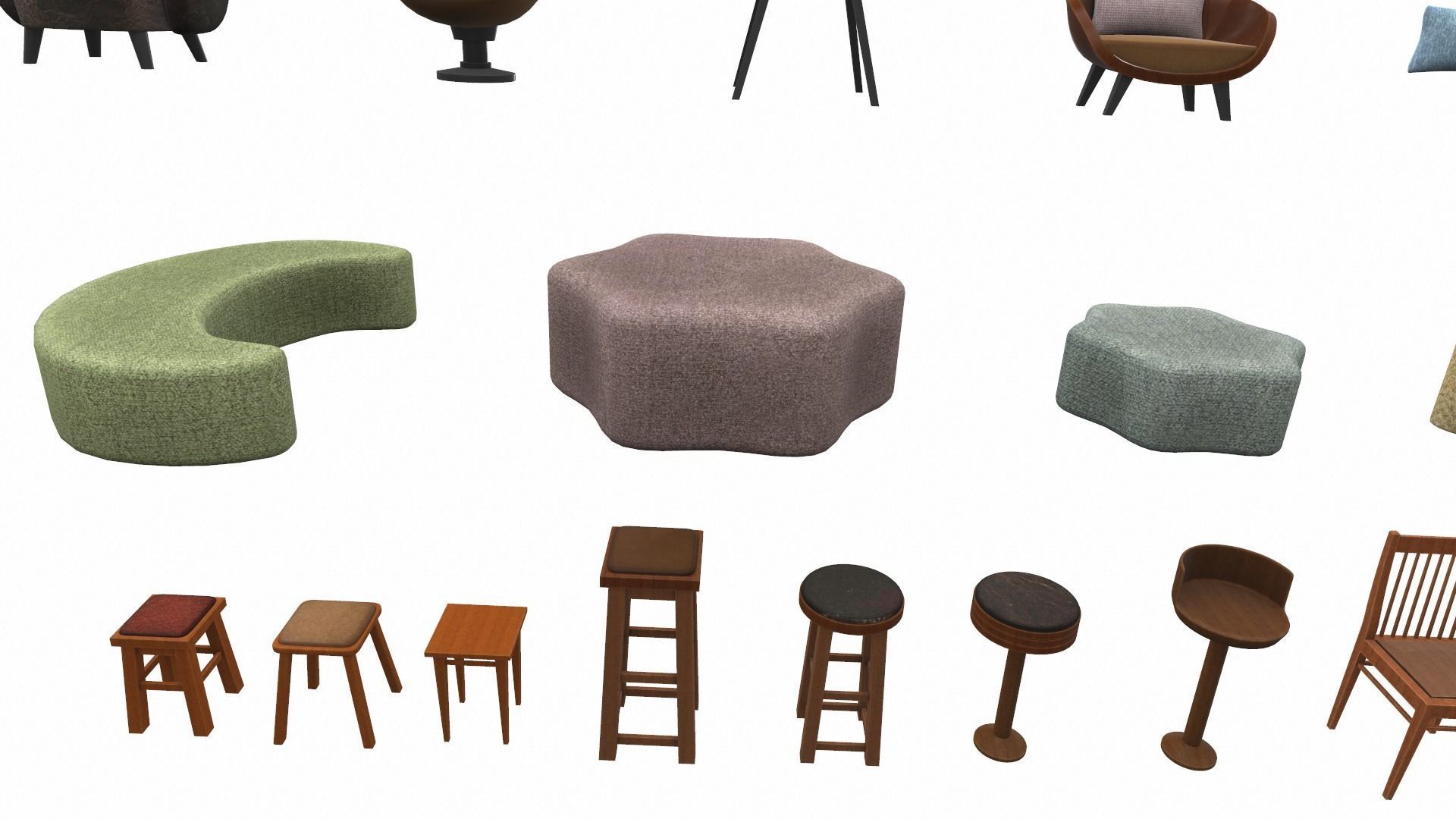 Cartoon furniture props pack vol 2 3D model_5