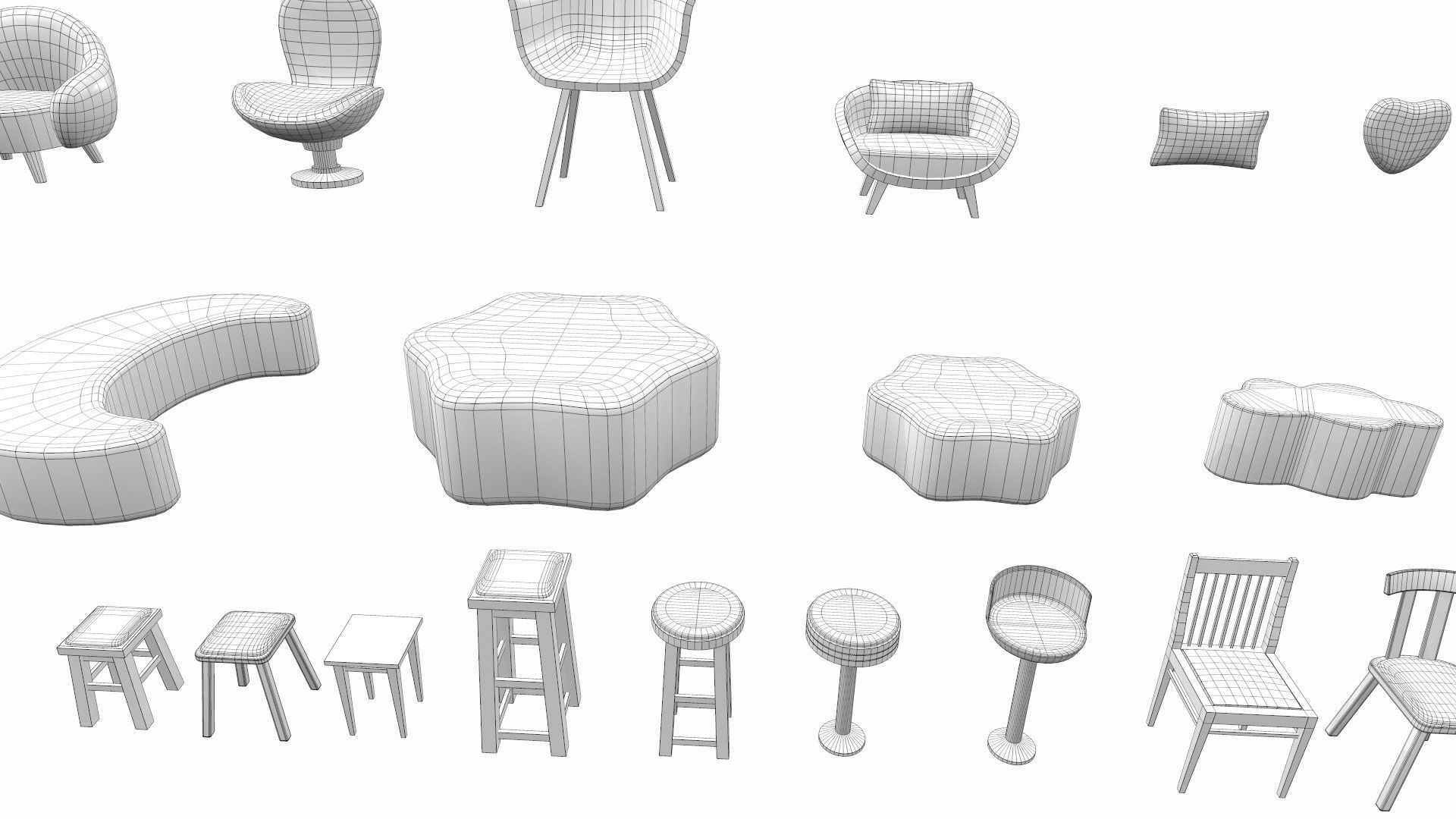 Cartoon furniture props pack vol 2 3D model_10