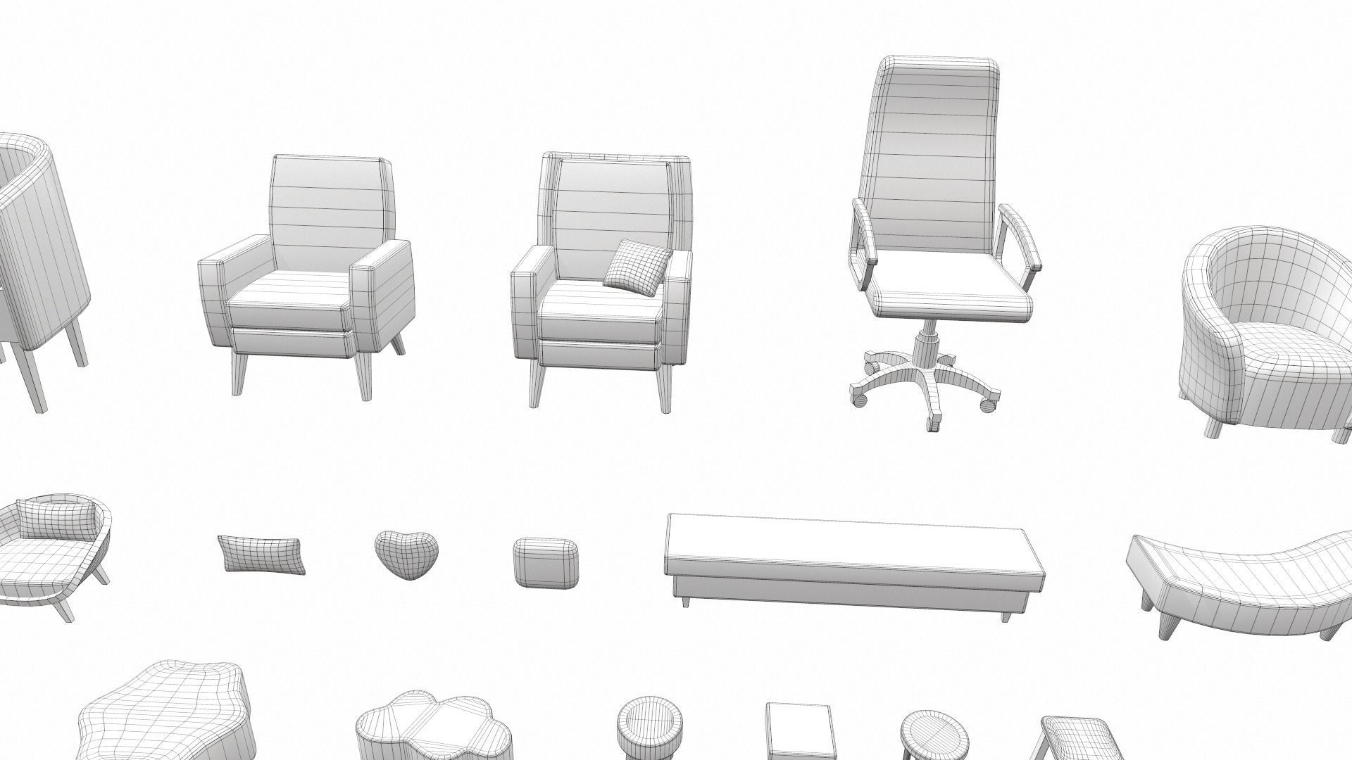Cartoon furniture props pack vol 2 3D model_9