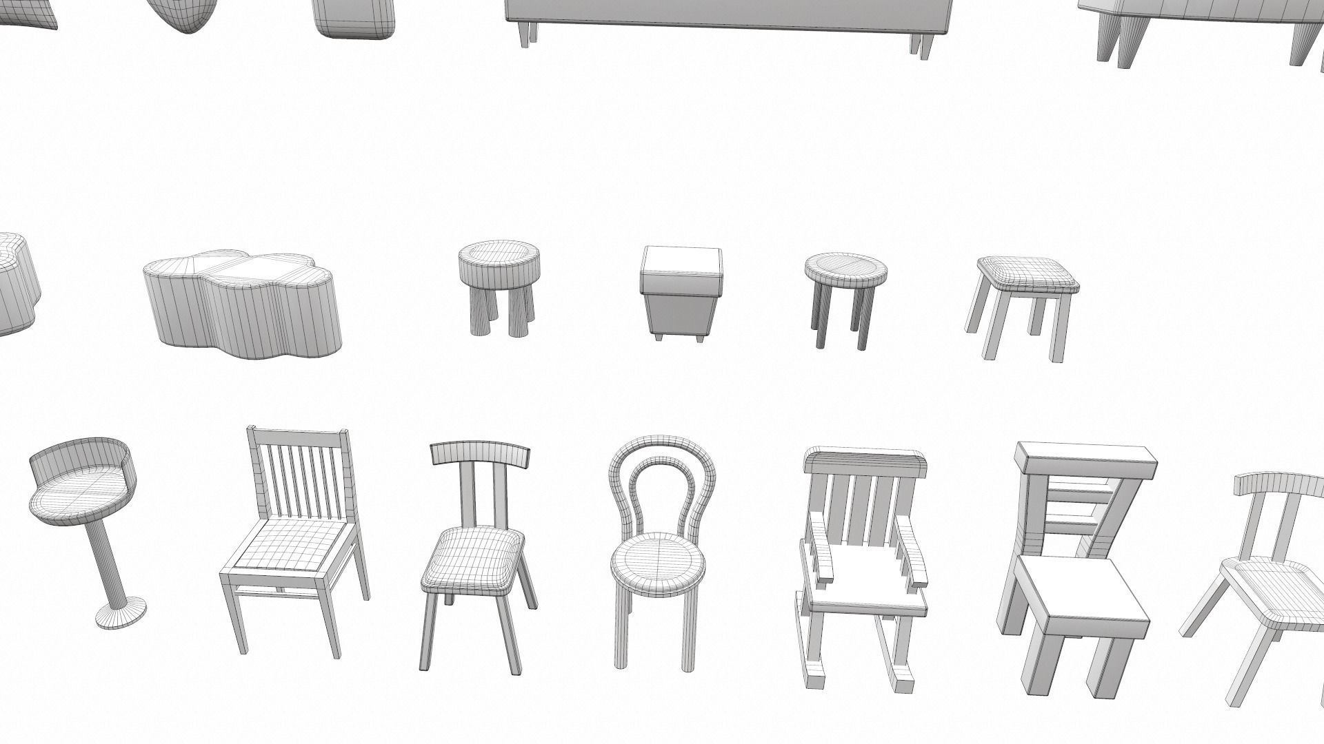 Cartoon furniture props pack vol 2 3D model_11
