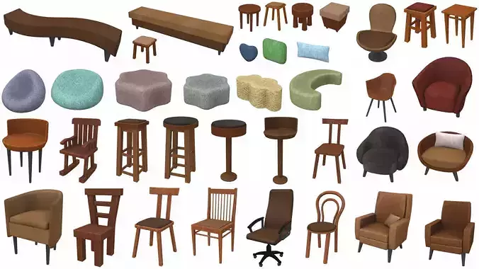 Cartoon furniture props pack vol 2