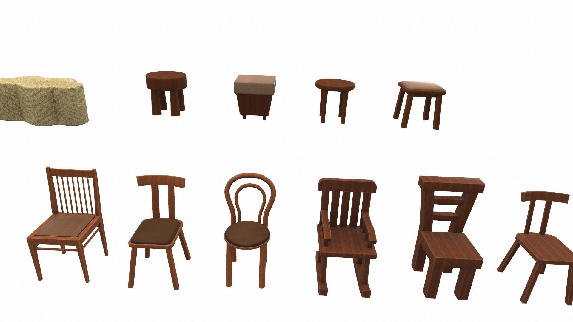 Cartoon furniture props pack vol 2 3D model_6