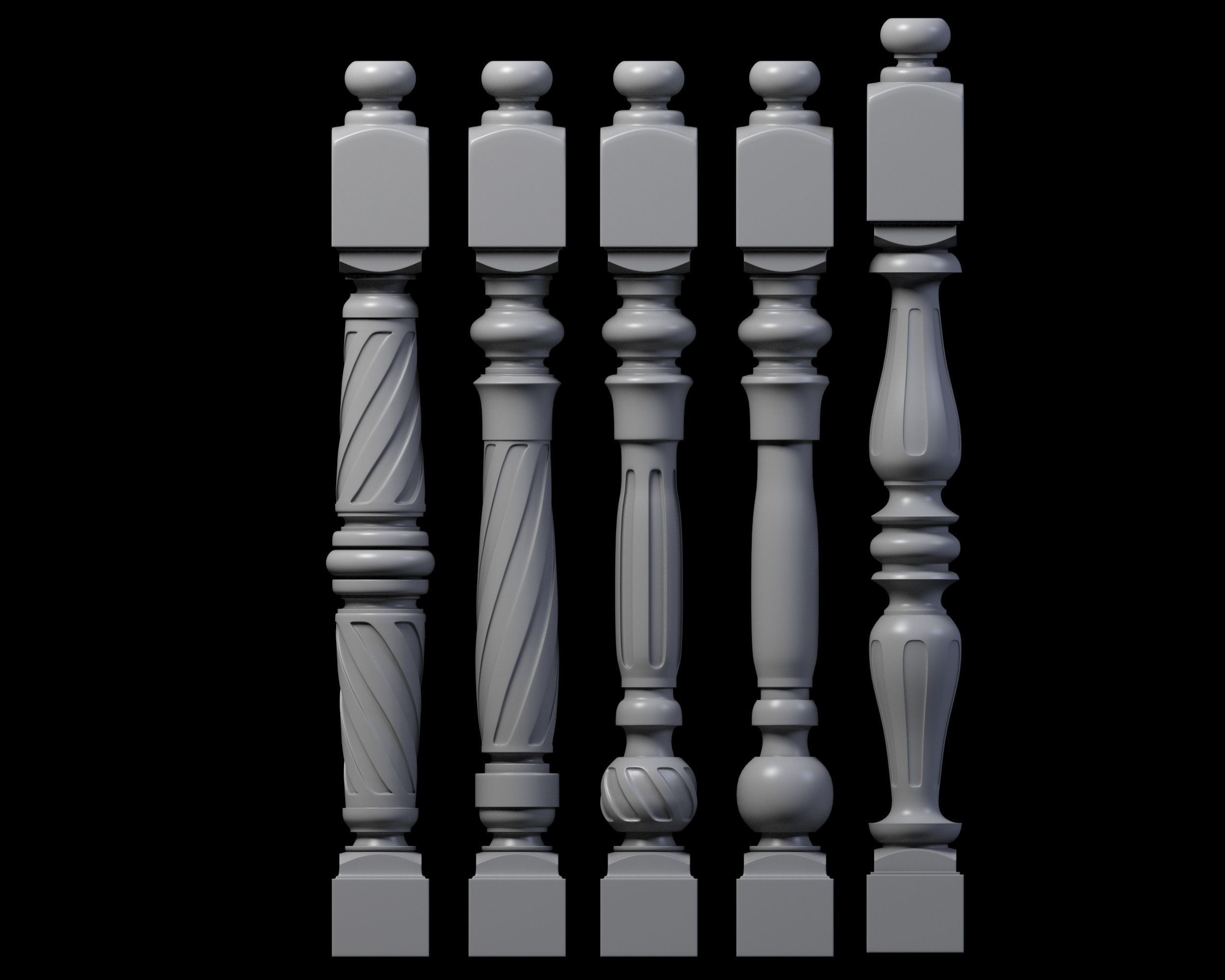 30 Baluster 3D model_7