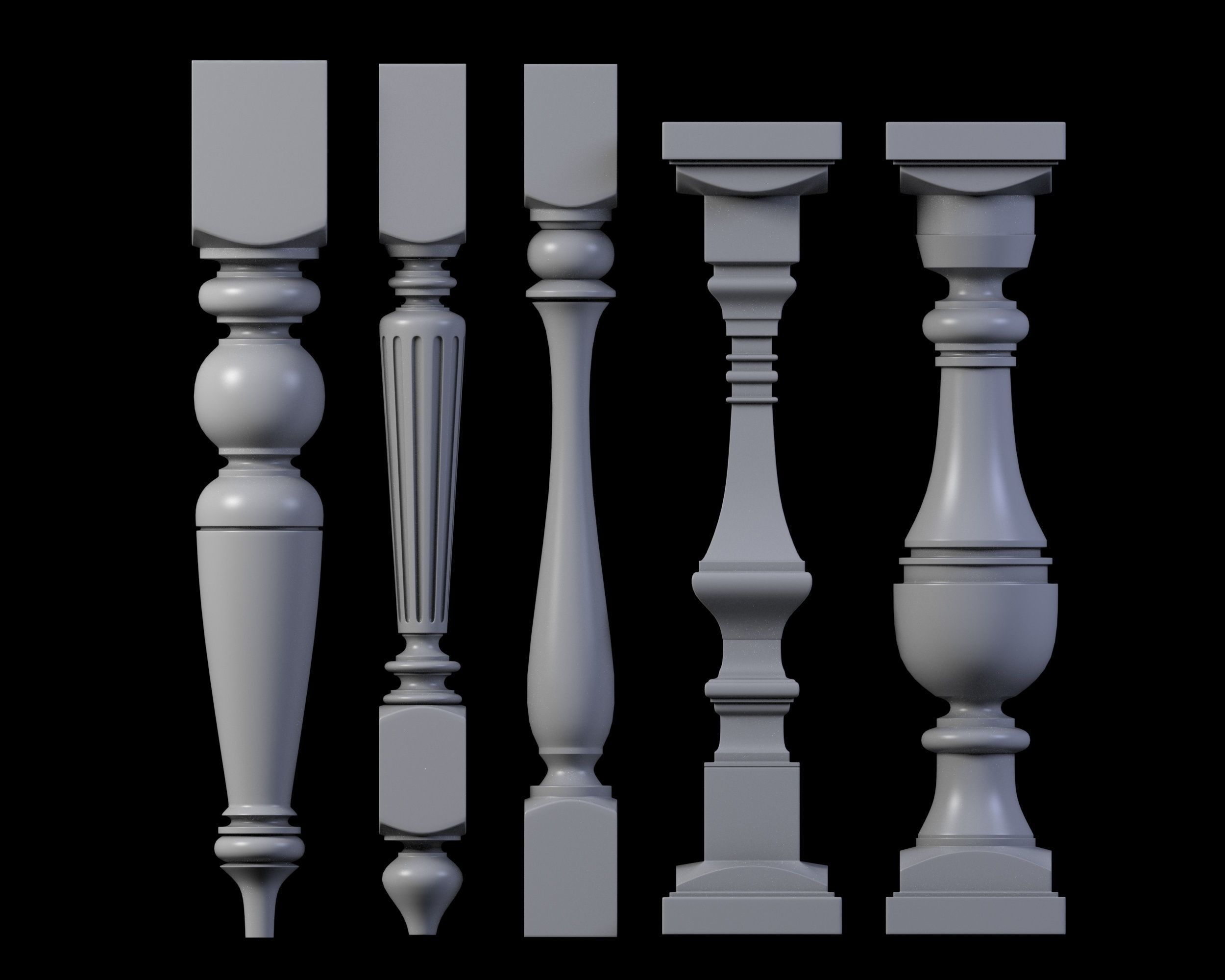 30 Baluster 3D model_3