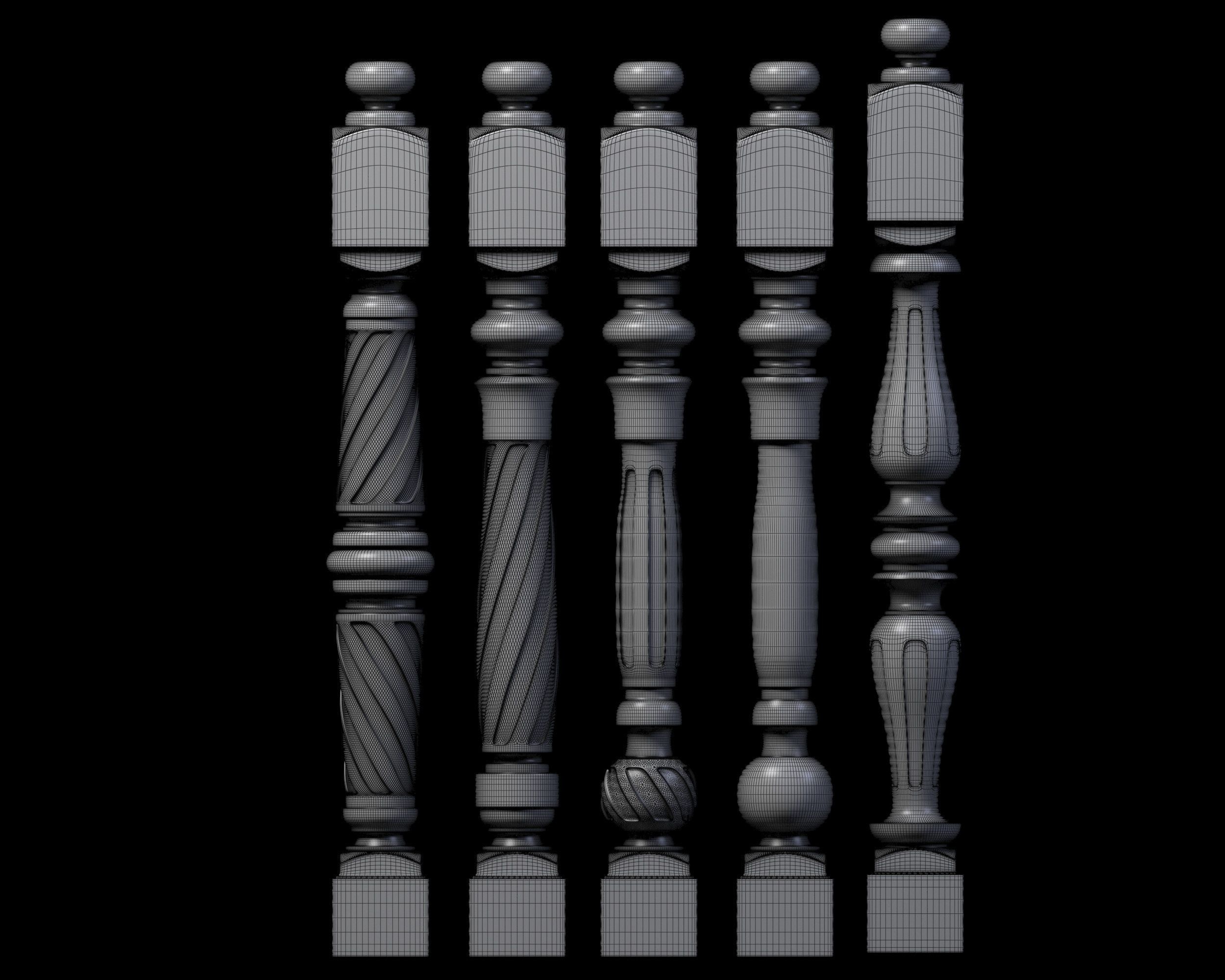 30 Baluster 3D model_8