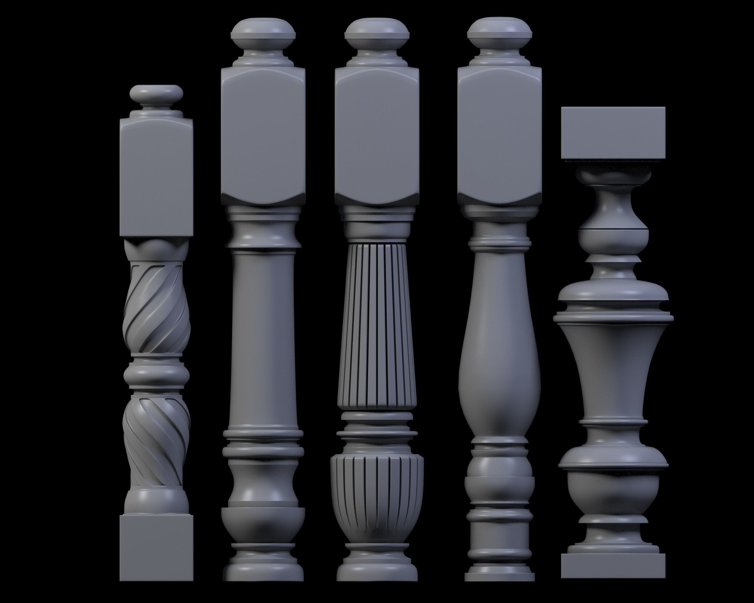 30 Baluster 3D model_11