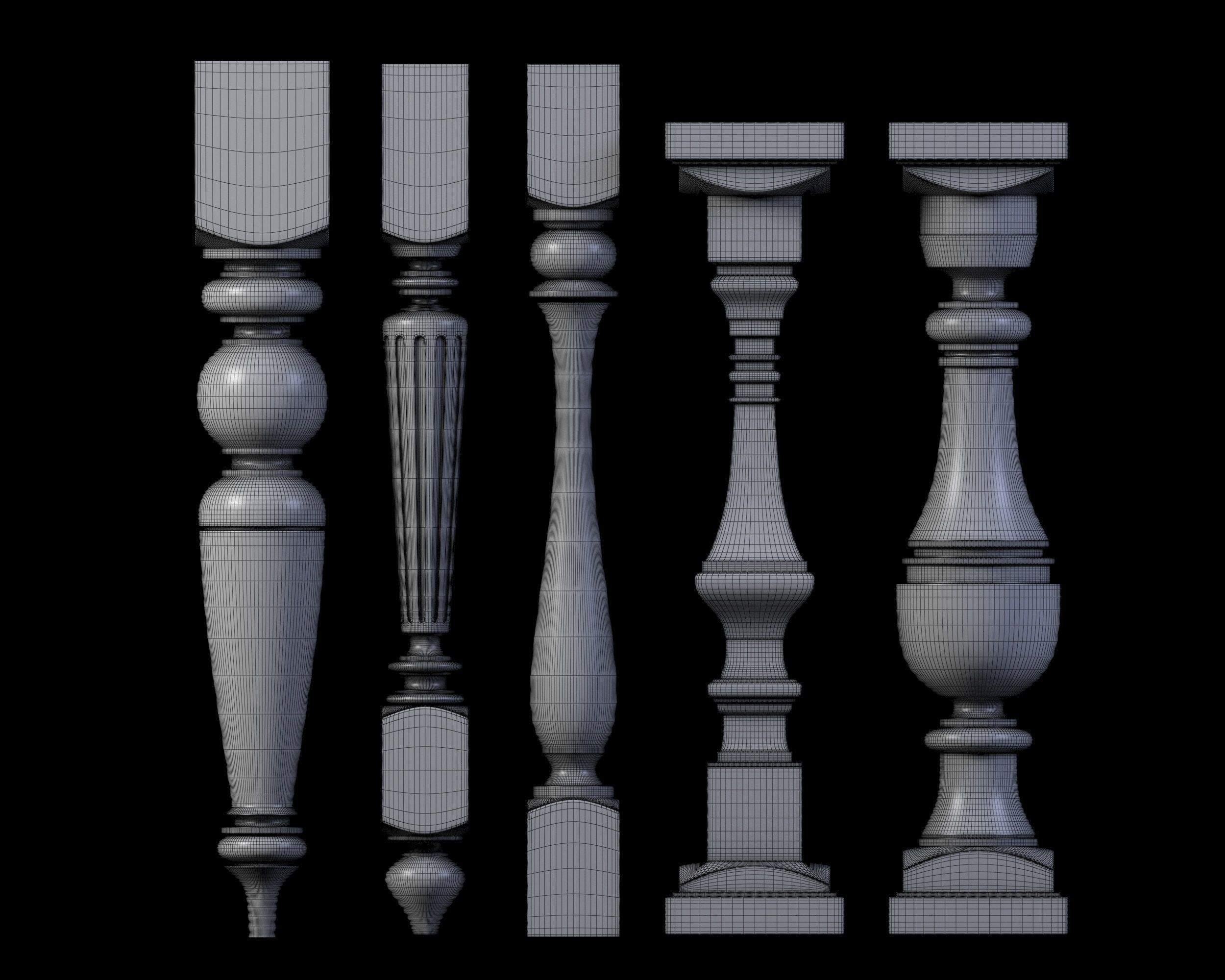 30 Baluster 3D model_4