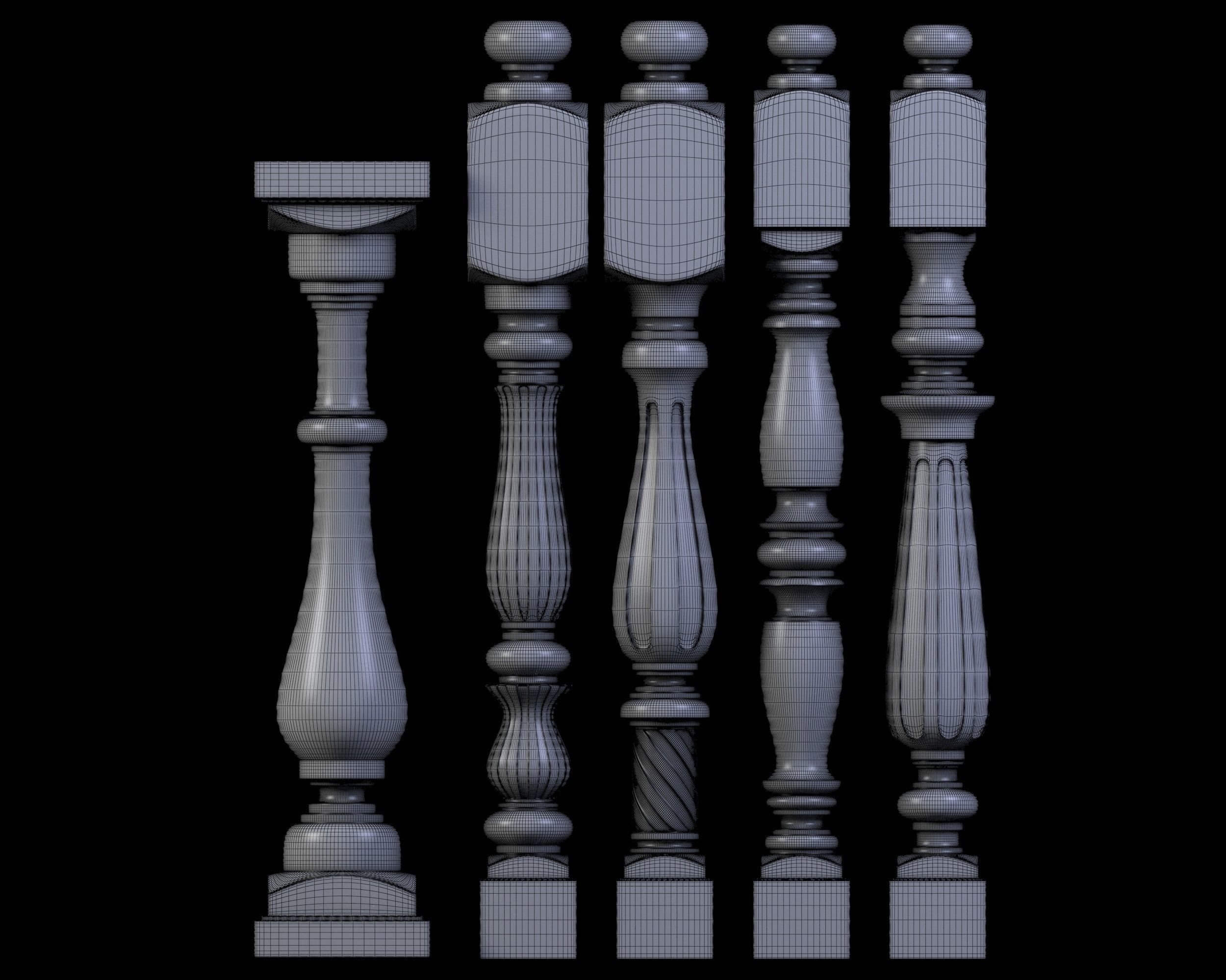 30 Baluster 3D model_6