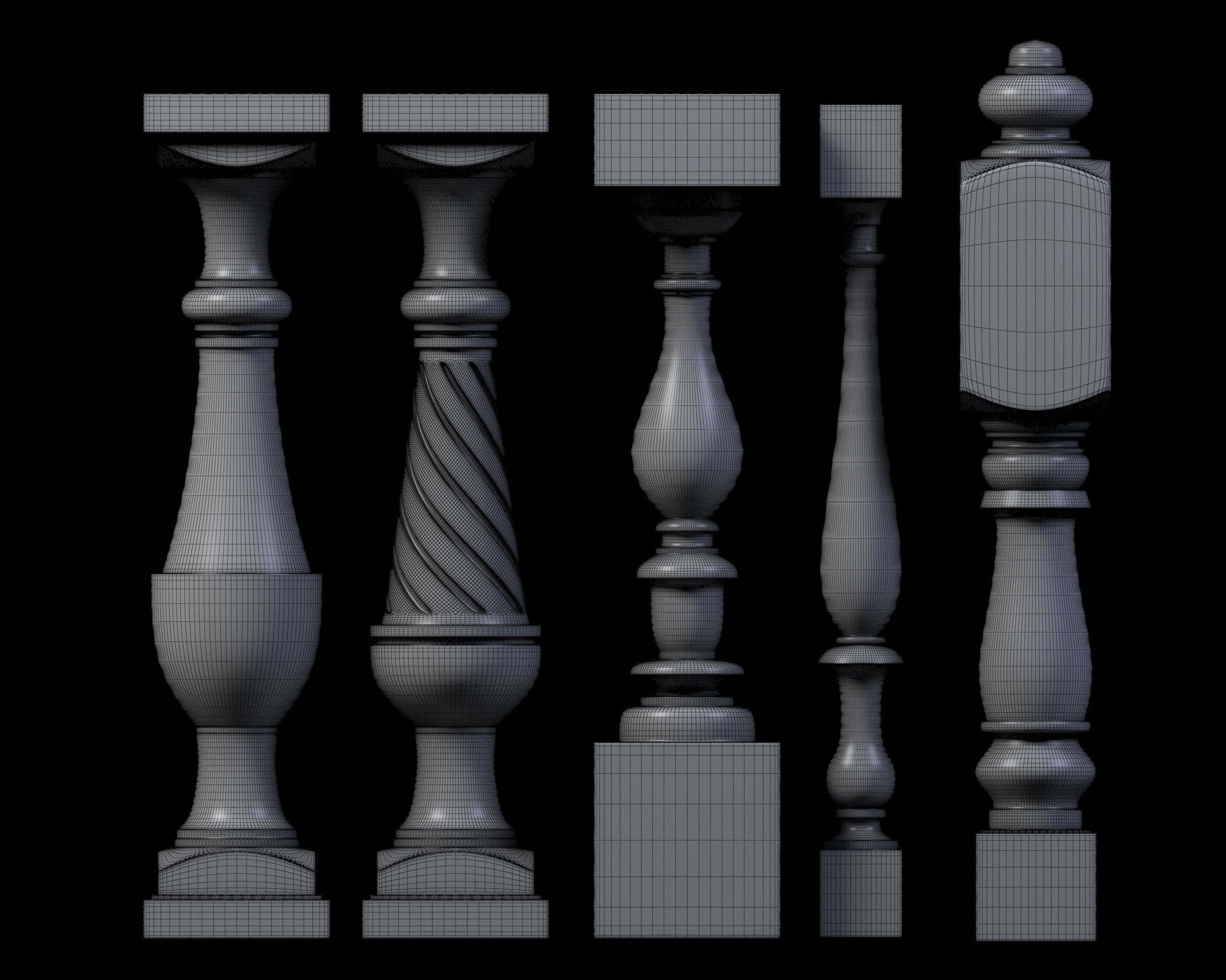 30 Baluster 3D model_10