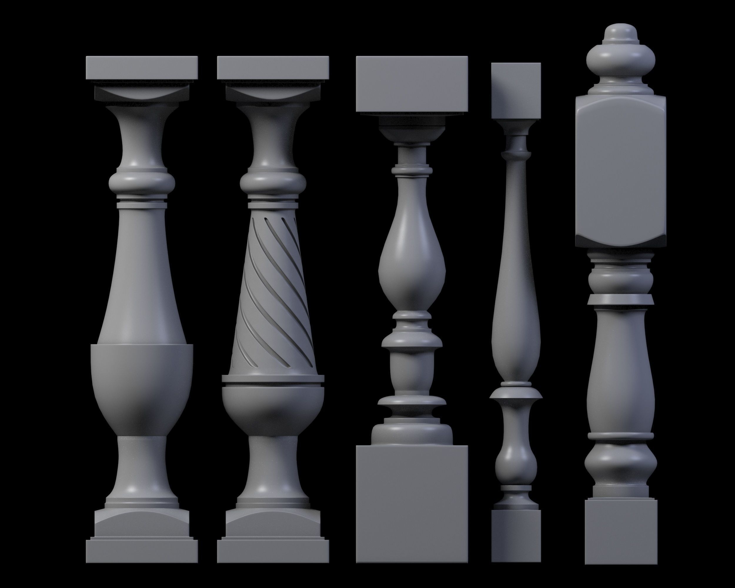 30 Baluster 3D model_9