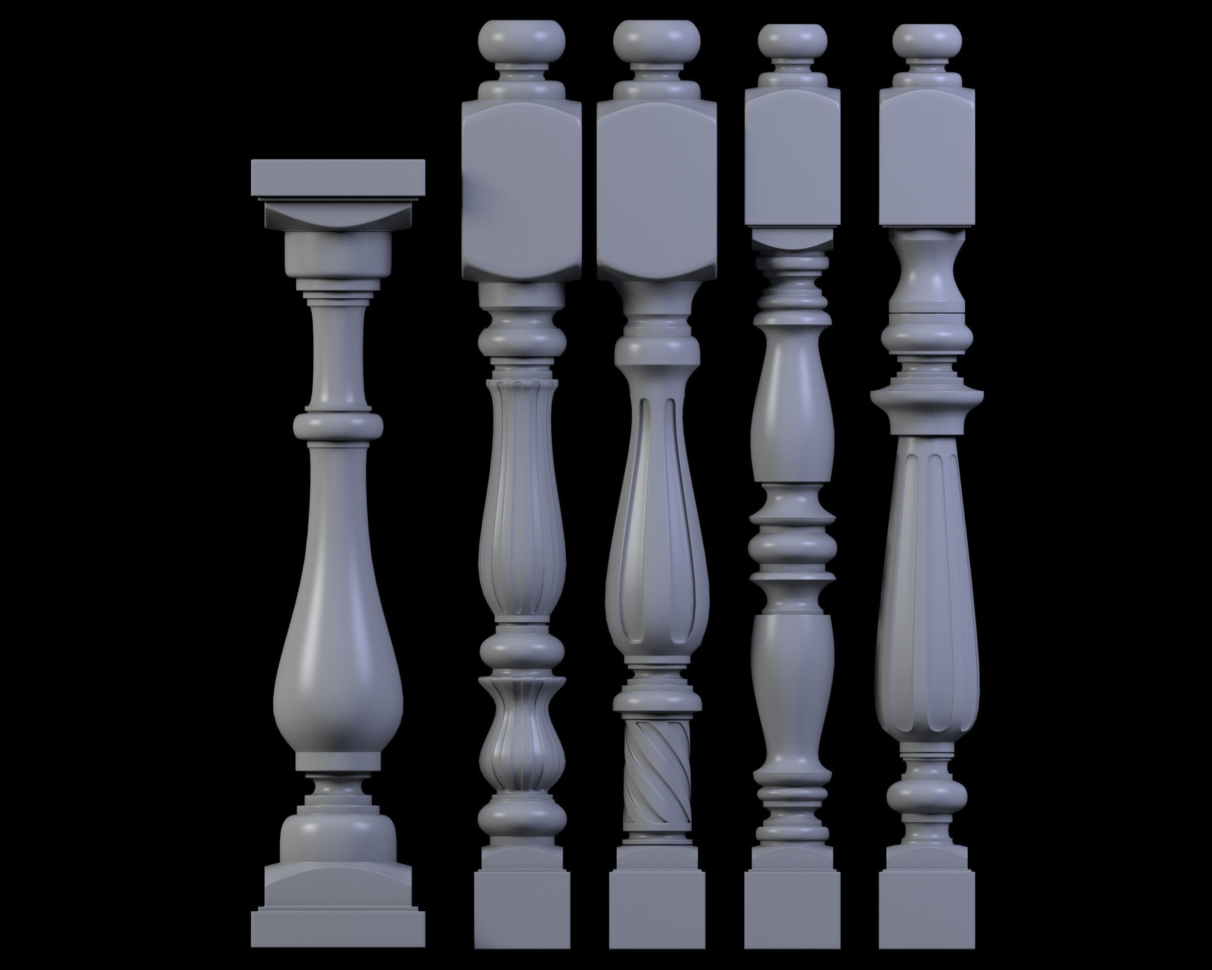 30 Baluster 3D model_5