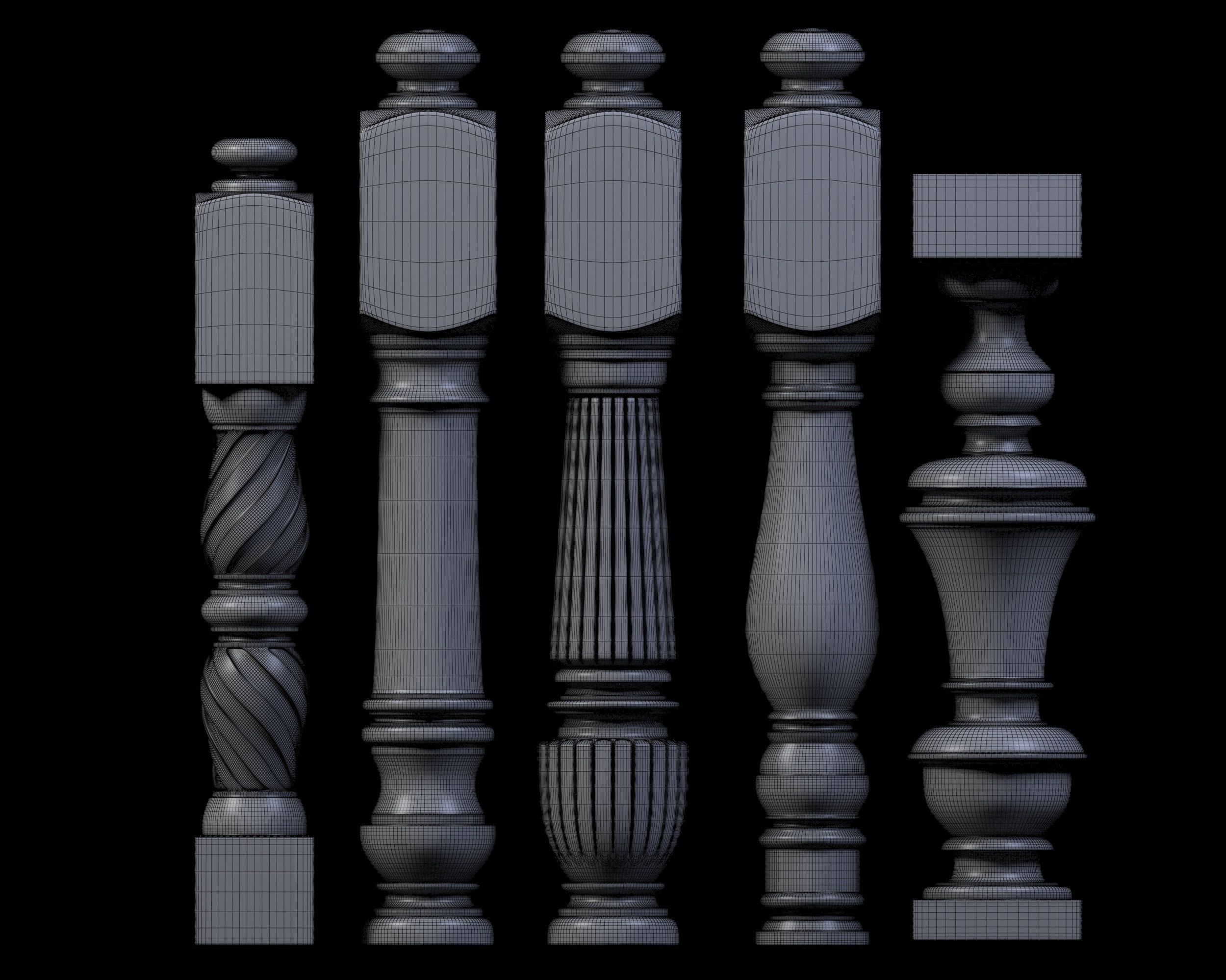 30 Baluster 3D model_12