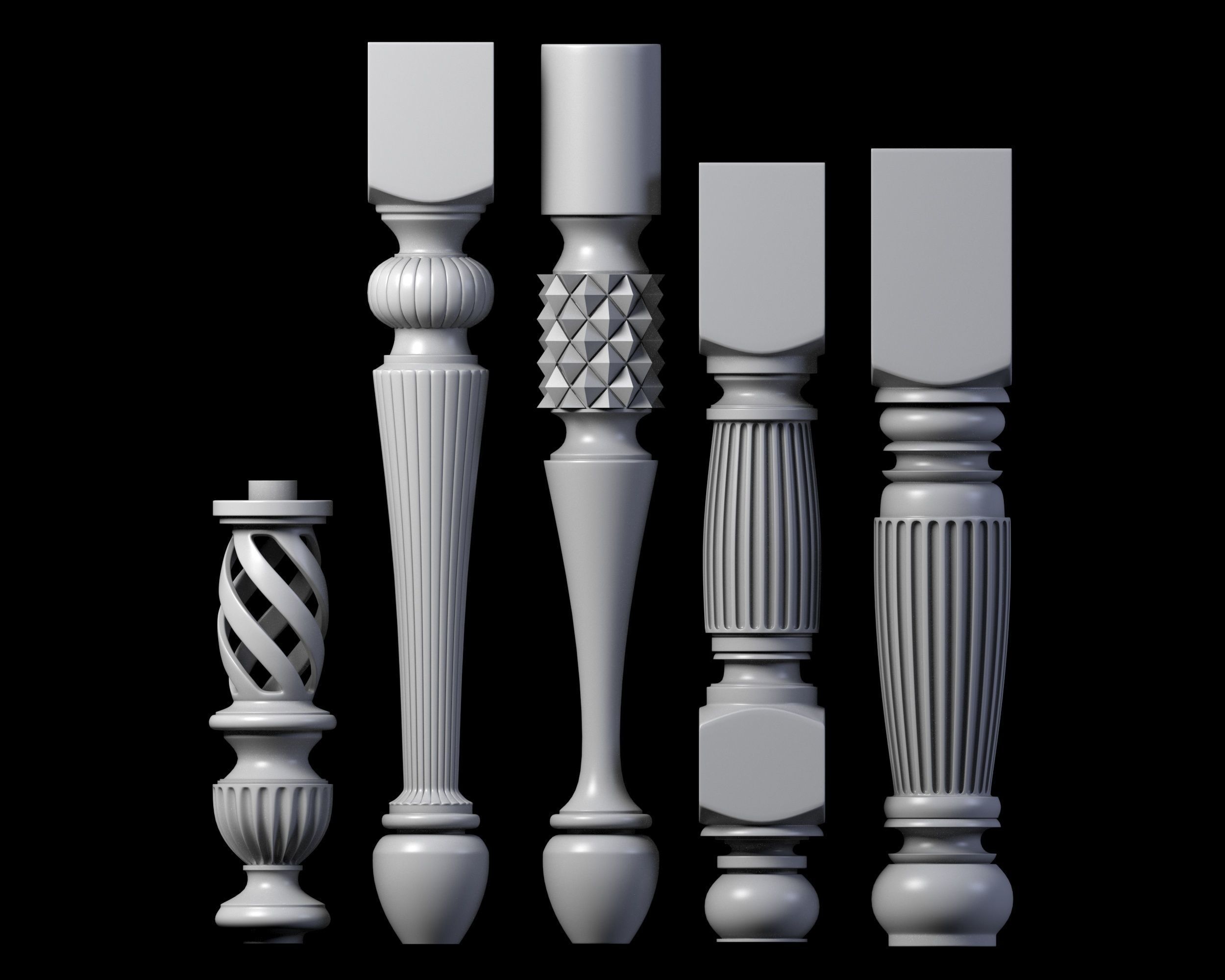 30 Baluster 3D model_1