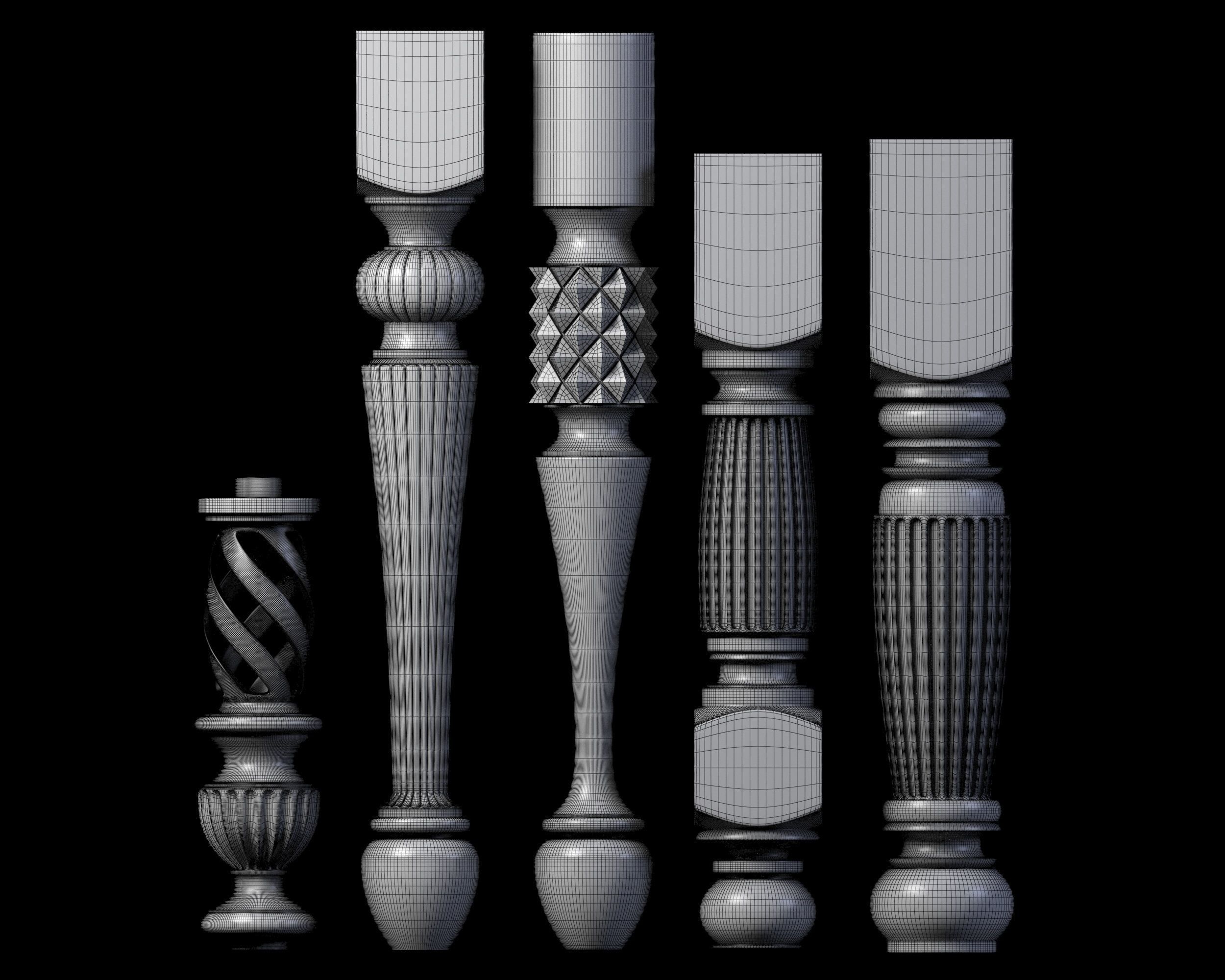 30 Baluster 3D model_2