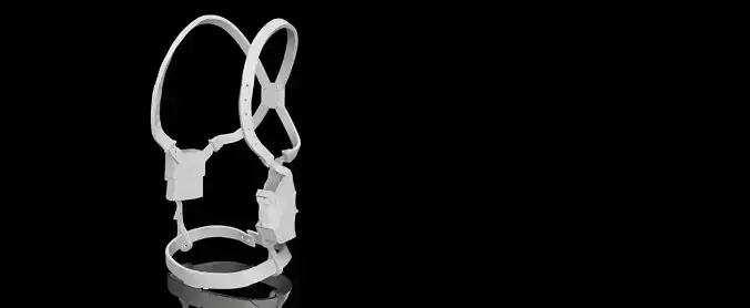 Mezco Gomez White Skull Agent Shoulder Holster Harness 3D print model