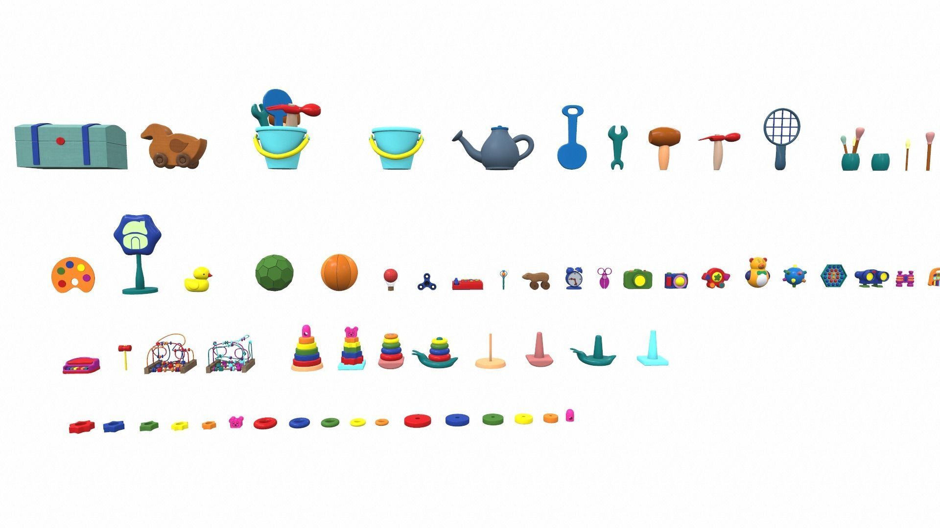 Cartoon toys pack vol 2 3D model_1