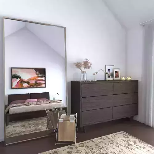 Bedroom modern with mirror