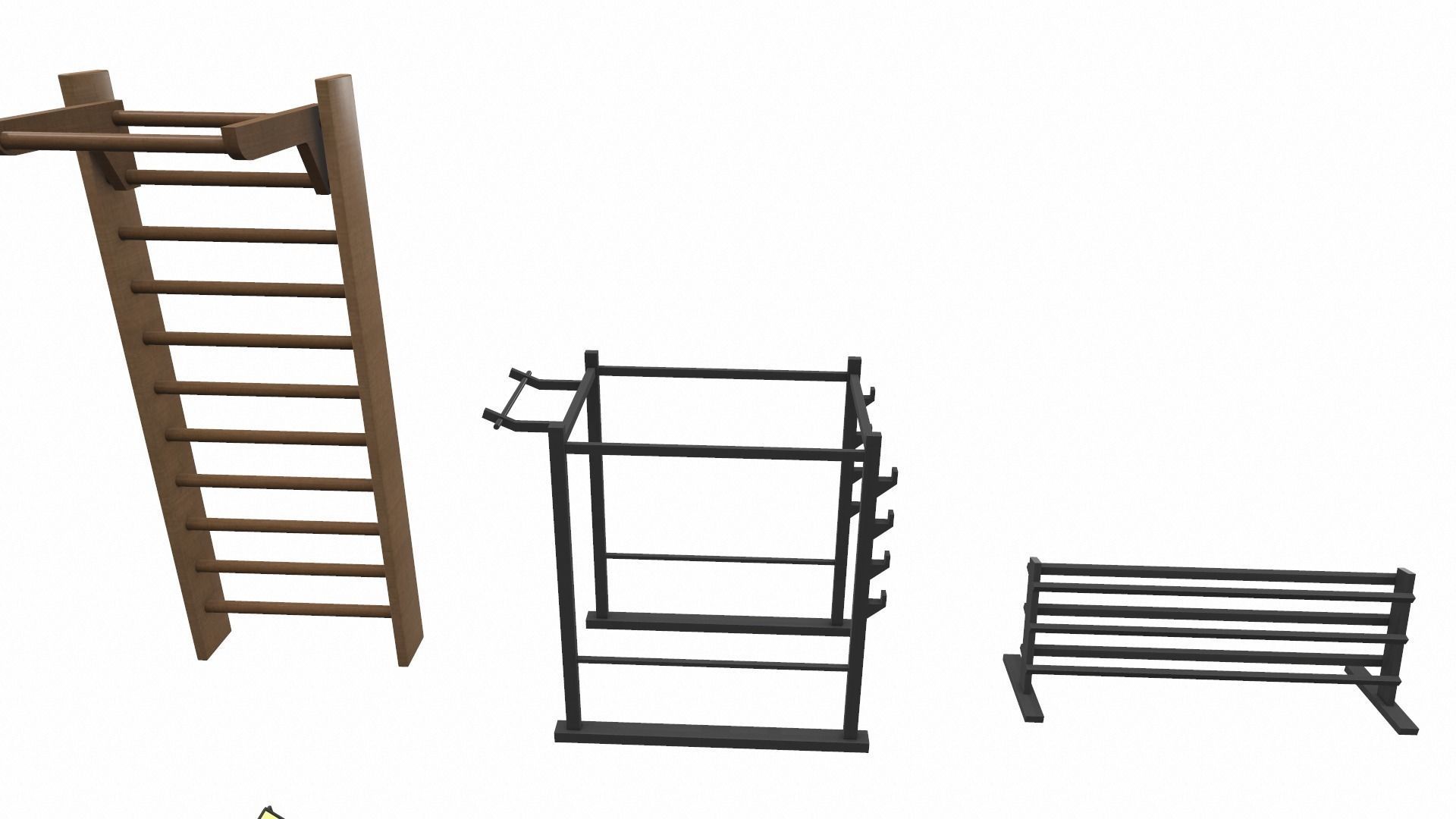 Cartoon work props pack vol 3 sports and bath accessories 3D model_3