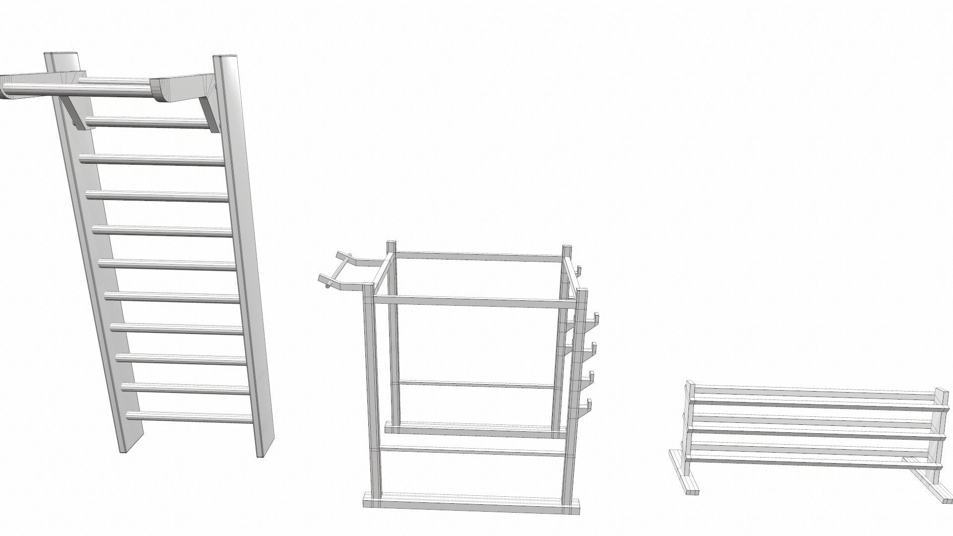 Cartoon work props pack vol 3 sports and bath accessories 3D model_10