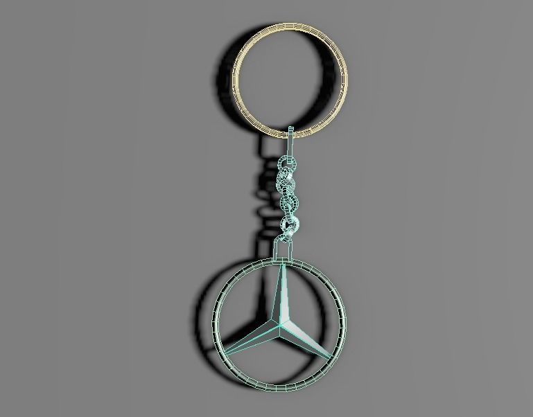 Key fob for Mercedes brand Low-poly 3D model_7