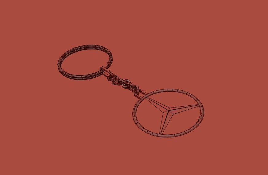 Key fob for Mercedes brand Low-poly 3D model_5