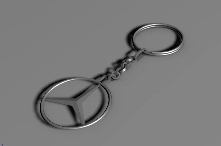 Key fob for Mercedes brand Low-poly 3D model_0