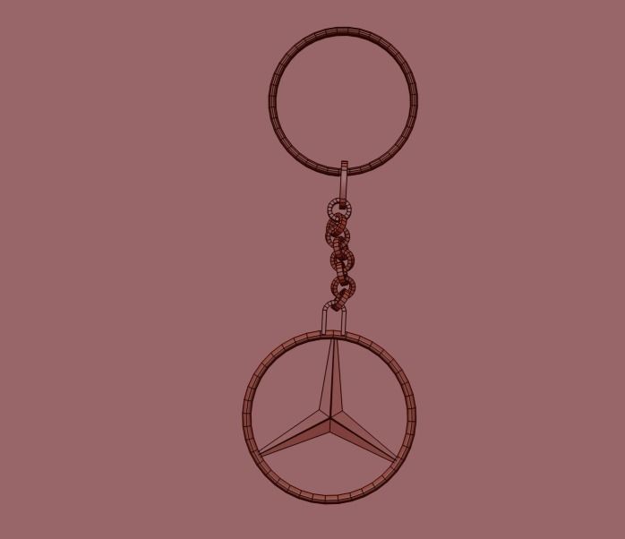 Key fob for Mercedes brand Low-poly 3D model_8
