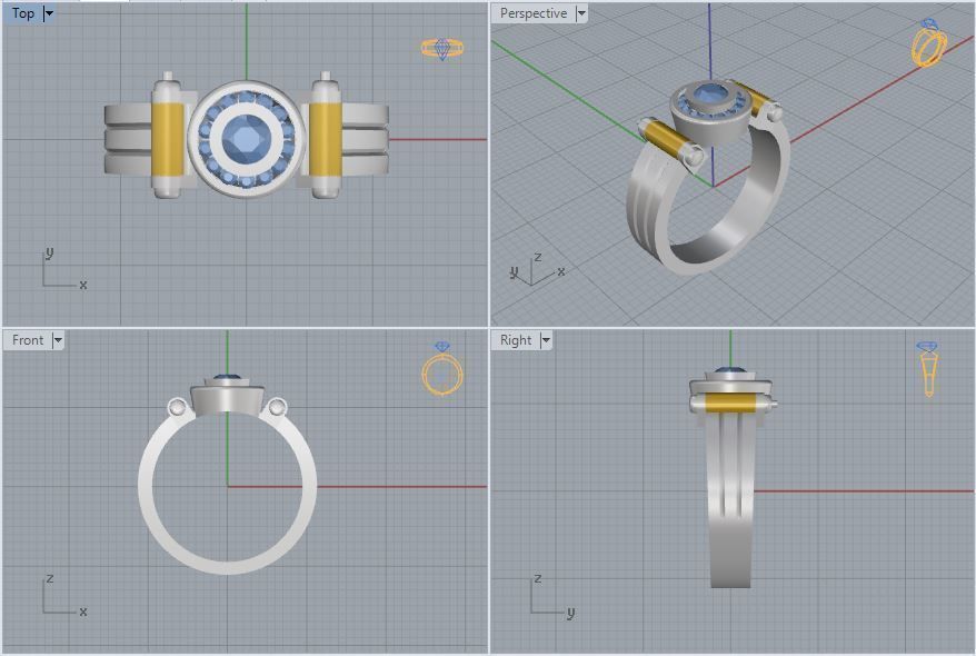 Man Ring 06 3D print model_6