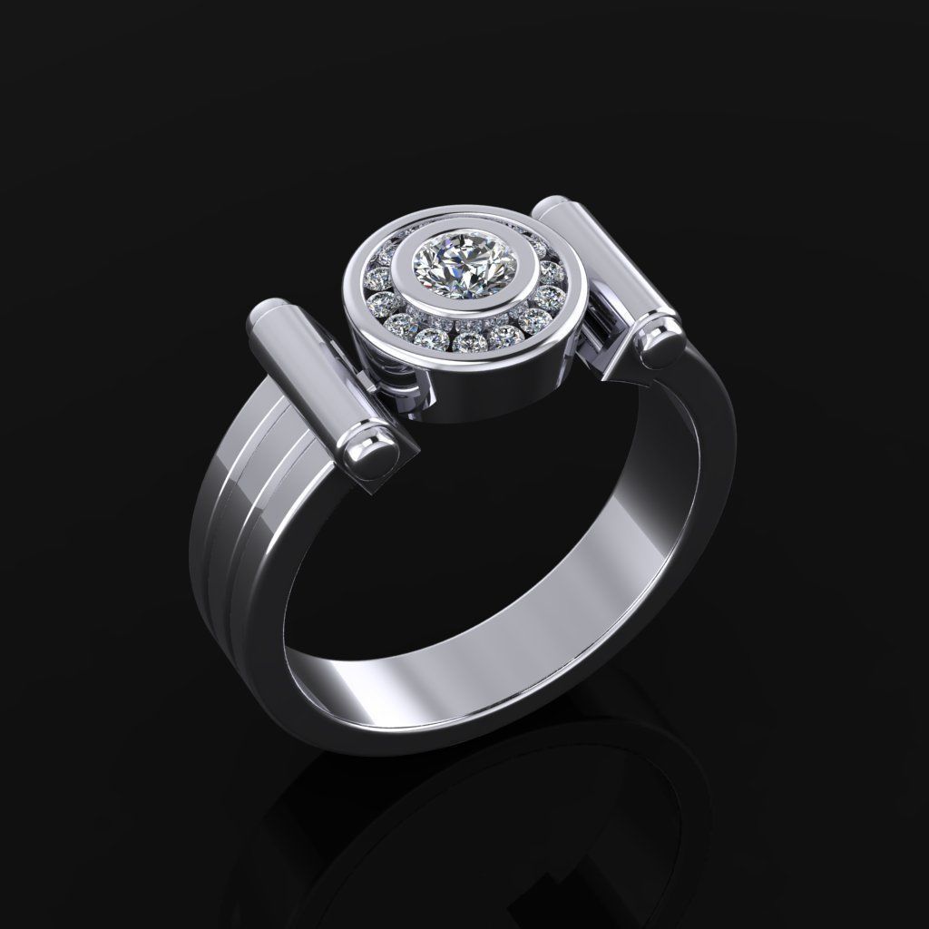 Man Ring 06 3D print model_3