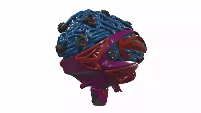 Artificial brain 3D model