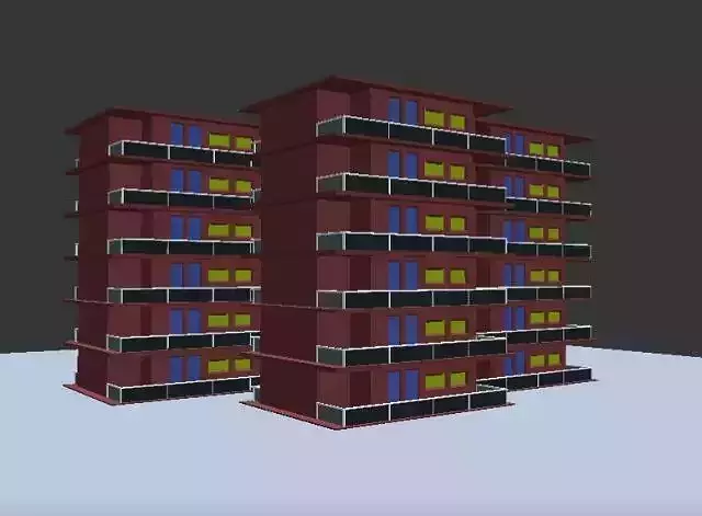 Building with balconies and balconies