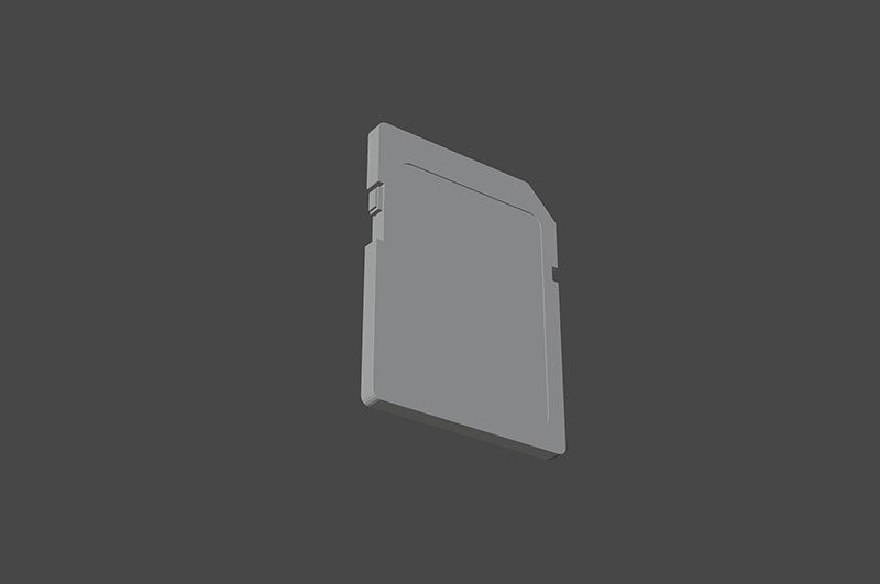 SD memory card Low-poly 3D model_10