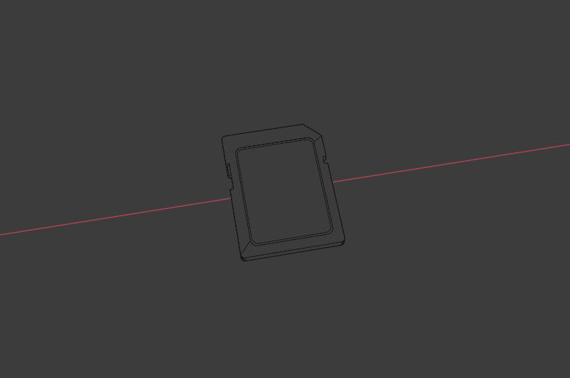 SD memory card Low-poly 3D model_5
